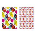 12.3 Sqft Birthday Gift Wrap, 30"X59", 1.25" Dia, 6 Designs