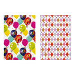 12.3 Sqft Birthday Gift Wrap, 30"X59", 1.25" Dia, 6 Designs