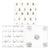 20.5 Sqft Christms New Prem Hotstamp Emboss White Krft Gift Wrap,30"X98.4",2"Core,6 Designs