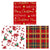 25 Sqft Christmas Classic Printed With Glitter Gift Wrap, 2" Core, 30"X120", 6 Designs