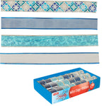 3 Yards Blue Collection Wire Edge Ribbon 2" X 3Yds, 4 Styles
