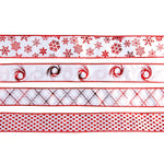 2" X 3 Yd Christmas Wired Satin Ribbon In Pdq, 4 Assortments