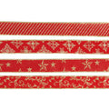 2" X 3 Yd Christmas Faux Burlap Ribbon With Glitter In Pdq, 4 Assortments