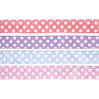 2" X 3Yds Dot Satin Wire Edge Ribbon, 2 Assts - Brights & Pastels- 4 Colors Each