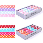 2" X 3Yds Dot Satin Wire Edge Ribbon, 2 Assts - Brights & Pastels- 4 Colors Each