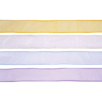 2" X 3Yds Solid Spring Organza Wire Edge Ribbon, 2 Assts - Brights & Pastels- 4 Colors Each