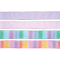 2" X 3Yds Ombre-Rainbow Satin/Solid Organza Wire Edge Ribbon, 2 Prints/2 Solids 4 Colors