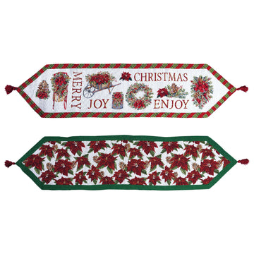 13" X 54" Traditional Table Runner, 2 Designs Assorted