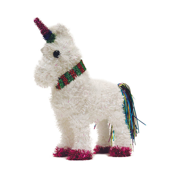 10" Christmas Tinsel Unicorn