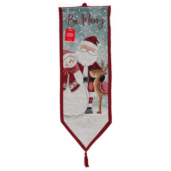 Christmas Whimsy Characters Wall Decor With Tassel 13" X 36"