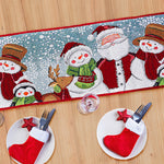 Christmas Whimsy Characters Table Runner 13" X 54"