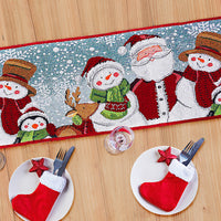 Christmas Whimsy Characters Table Runner 13" X 54"