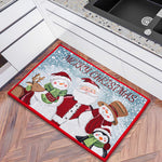 Christmas Whimsy Characters Kitchen Mat 20" X 30"