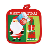 Trendy Christmas Printed Pot Holder 6.75" X 6.75", 2 Designs