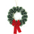 9.5"Dia. Tinsel Wreath With Velvet Bow, 2 Styles