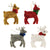 3D Tinsel Reindeer Christmas Standing Decoration 5.5" X 1.5" X 8", 4 Colors