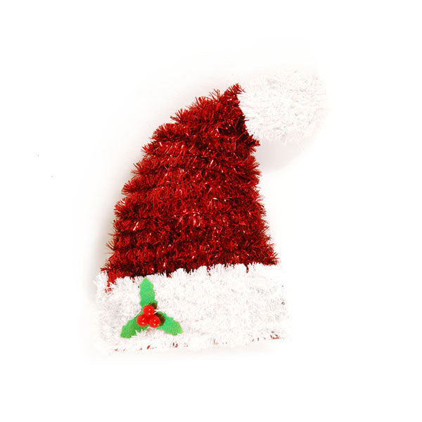 3D Mini Christmas Hat Tinsel Hanging Decoration 5.5" X 4"