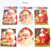 12" X 14" 3D Christmas Paper Cutout With Glitter, 3 Designs