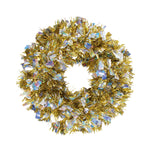 18" Chunky Tinsel Wreath, 3 Colors