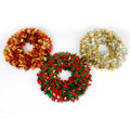 18" Chunky Tinsel Wreath, 3 Colors