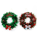 10.2" Christmas Tinsel Wreath, 2 Colors