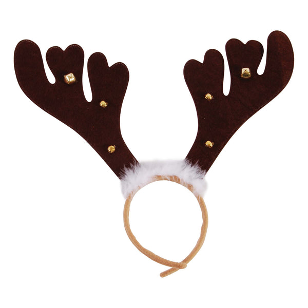 Reindeer Headband With Jingle Bells, 2 Colors