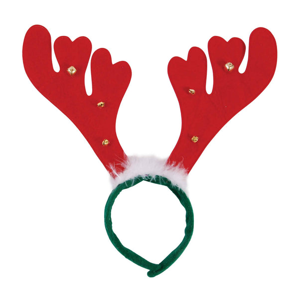 Reindeer Headband With Jingle Bells, 2 Colors