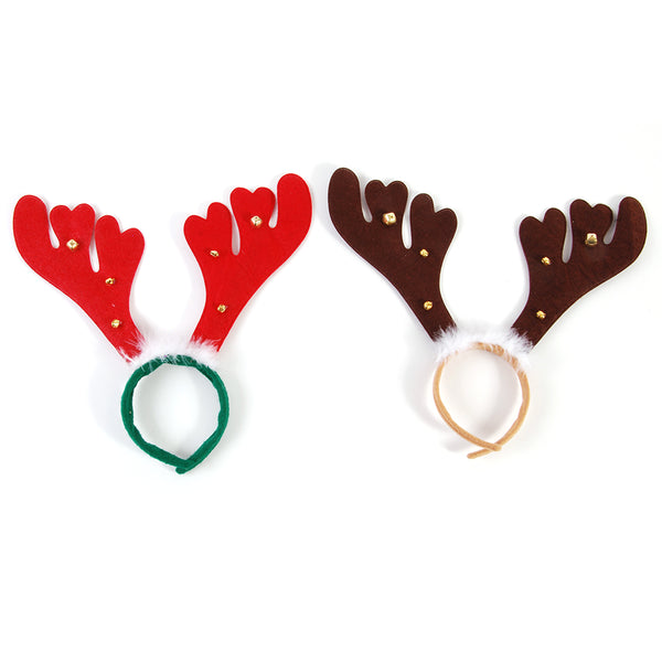 Reindeer Headband With Jingle Bells, 2 Colors