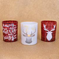 2.76" X 2.36" Votives, 3 Assorted
