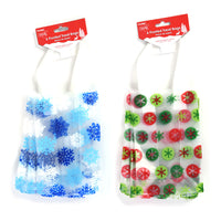 6Pcs Frosted Bags, 8"H X 5.25"W X 3.375"D, 2 Designs