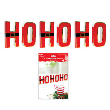 6Pc Ho Ho Ho Tabletop Decoration
