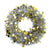 Christmas-18" Tinsel Wreath With Die Cut Circles, 3 Colors