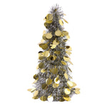 Christmas-15" Tinsel Tree With Die Cut Circles, 3 Colors