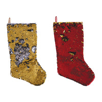 Christmas-18" Sequin Stocking, 2 Colors