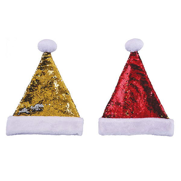 Christmas-16" Sequin Santa Hat, 2 Colors