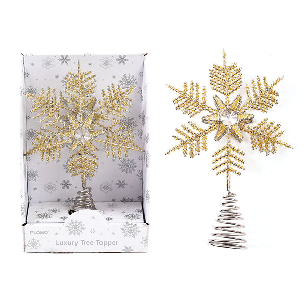 Christmas-11" Beaded Tree Topper In Open Box