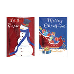 2Ct Christmas Traditional Box Gift Card Holders With Hot Stamping 3.75" X 5.5", 2 Assortments