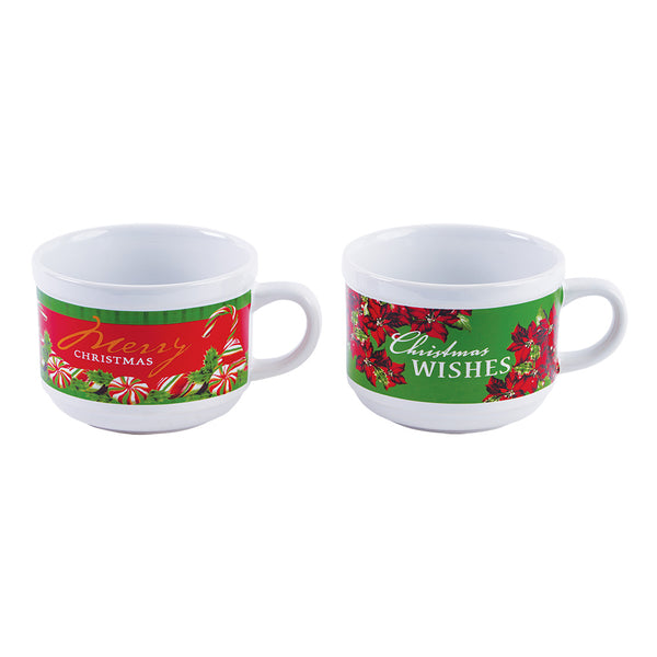 21Oz Christmas Mug, 2 Assortments