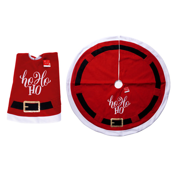 42" Christmas Ho Ho Ho Fleece Tree Skirt