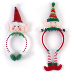 13" Christmas Elf Head Headband, 2 Assortments