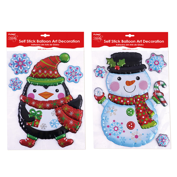 Christmas Snowman & Penguin Pop Up With Foil Decor, 2 Assortments