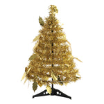 18" Christmas Pop Up Tinsel Tree With Stand, 2 Assortments