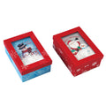 6.9" Christmas Window Box With Snow, 2 Designs