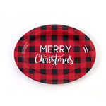 18" Christmas Oval Serving Platter, 2 Designs
