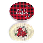 18" Christmas Oval Serving Platter, 2 Designs