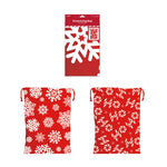 Christmas Non Woven Drawstring Santa Sack 31.5" X 23.5", 2 Designs