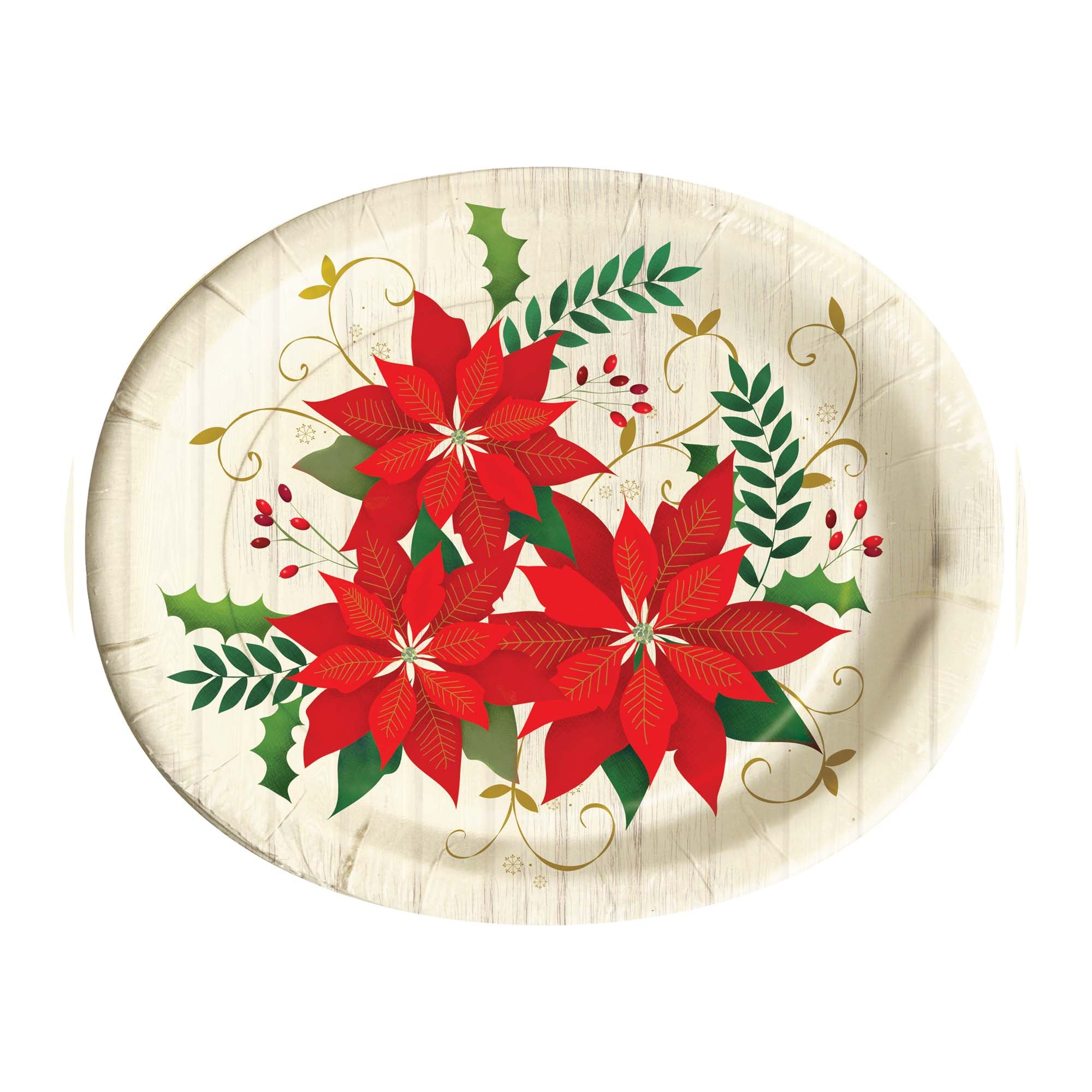 Christmas oval paper plates shop