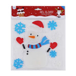 Christmas Santa/Snowman Window Gels With Glitter 7.5" X 7.5", 2 Designs