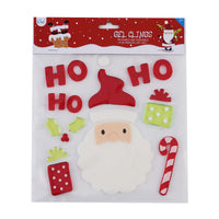 Christmas Santa/Snowman Window Gels With Glitter 7.5" X 7.5", 2 Designs