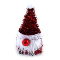 6.5" Christmas Santa & Gnome Santa Tinsel Decoration, 2 Designs